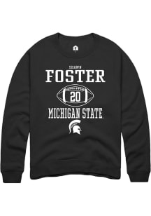 Shawn Foster Rally Mens Black Michigan State Spartans NIL Sport Icon Crew Sweatshirt
