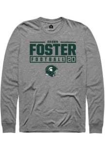 Shawn Foster  Michigan State Spartans Graphite Rally NIL Stacked Box Long Sleeve T Shirt