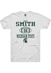 Shawn Smith White Michigan State Spartans NIL Sport Icon Short Sleeve T Shirt