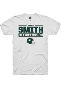 Shawn Smith White Michigan State Spartans NIL Stacked Box Short Sleeve T Shirt