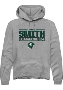 Shawn Smith Rally Mens Graphite Michigan State Spartans NIL Stacked Box Hooded Sweatshirt