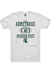 Tarik Ahmetbasic White Michigan State Spartans NIL Sport Icon Short Sleeve T Shirt