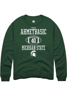 Tarik Ahmetbasic Rally Mens Green Michigan State Spartans NIL Sport Icon Crew Sweatshirt