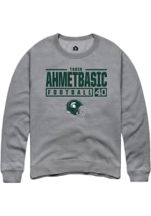 Tarik Ahmetbasic Rally Mens Graphite Michigan State Spartans NIL Stacked Box Crew Sweatshirt
