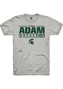 Joshua Adam Ash Michigan State Spartans NIL Stacked Box Short Sleeve T Shirt