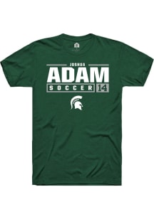 Joshua Adam Green Michigan State Spartans NIL Stacked Box Short Sleeve T Shirt