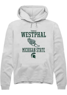 Thomas Westphal Rally Mens White Michigan State Spartans NIL Sport Icon Hooded Sweatshirt