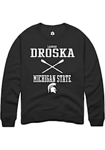 Lauren Droska  Rally Michigan State Spartans Mens Black NIL Sport Icon Long Sleeve Crew Sweatshirt
