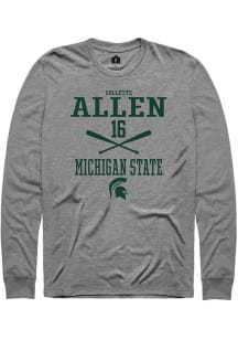 Collette Allen Rally Mens Graphite Michigan State Spartans NIL Sport Icon Tee