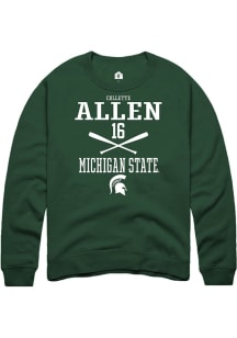 Collette Allen Rally Mens Green Michigan State Spartans NIL Sport Icon Crew Sweatshirt