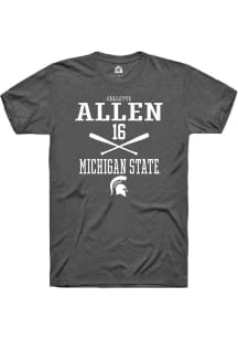 Collette Allen Dark Grey Michigan State Spartans NIL Sport Icon Short Sleeve T Shirt