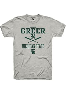 Hannah Greer Ash Michigan State Spartans NIL Sport Icon Short Sleeve T Shirt