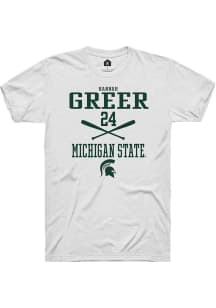 Hannah Greer White Michigan State Spartans NIL Sport Icon Short Sleeve T Shirt