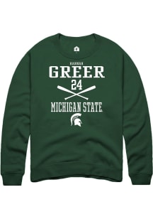 Hannah Greer Rally Mens Green Michigan State Spartans NIL Sport Icon Crew Sweatshirt