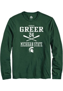 Hannah Greer Rally Mens Green Michigan State Spartans NIL Sport Icon Tee