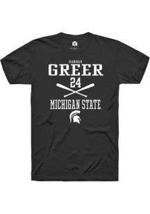 Hannah Greer Black Michigan State Spartans NIL Sport Icon Short Sleeve T Shirt