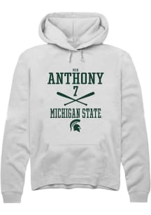 Mik Anthony Rally Mens White Michigan State Spartans NIL Sport Icon Hooded Sweatshirt