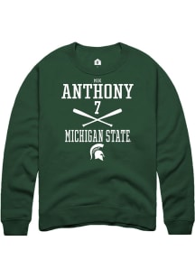 Mik Anthony Rally Mens Green Michigan State Spartans NIL Sport Icon Crew Sweatshirt