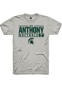 Mik Anthony Ash Michigan State Spartans NIL Stacked Box Short Sleeve T Shirt