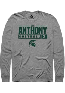 Mik Anthony Rally Mens Graphite Michigan State Spartans NIL Stacked Box Tee