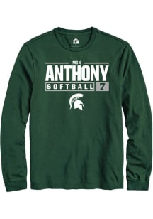 Mik Anthony Rally Mens Green Michigan State Spartans NIL Stacked Box Tee