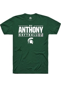 Mik Anthony Green Michigan State Spartans NIL Stacked Box Short Sleeve T Shirt