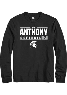 Mik Anthony Rally Mens Black Michigan State Spartans NIL Stacked Box Tee