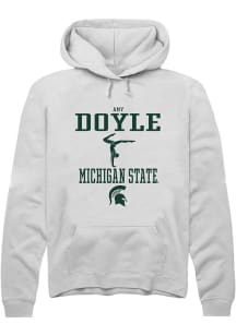 Amy Doyle Rally Mens White Michigan State Spartans NIL Sport Icon Hooded Sweatshirt