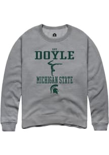 Amy Doyle Rally Mens Graphite Michigan State Spartans NIL Sport Icon Crew Sweatshirt