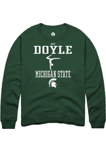 Amy Doyle Rally Mens Green Michigan State Spartans NIL Sport Icon Crew Sweatshirt