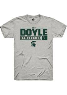 Amy Doyle Ash Michigan State Spartans NIL Stacked Box Short Sleeve T Shirt