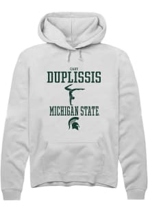 Cady Duplissis Rally Mens White Michigan State Spartans NIL Sport Icon Hooded Sweatshirt