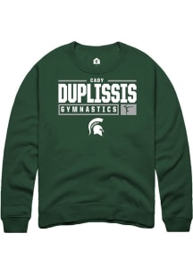 Cady Duplissis Rally Mens Green Michigan State Spartans NIL Stacked Box Crew Sweatshirt