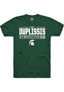 Cady Duplissis Green Michigan State Spartans NIL Stacked Box Short Sleeve T Shirt