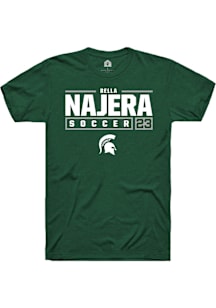 Bella Najera  Michigan State Spartans Green Rally NIL Stacked Box Short Sleeve T Shirt