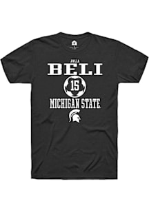Julia Beli  Michigan State Spartans Black Rally NIL Sport Icon Short Sleeve T Shirt