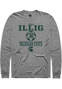 Maggie Illig Rally Mens Graphite Michigan State Spartans NIL Sport Icon Tee