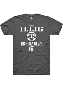 Maggie Illig Dark Grey Michigan State Spartans NIL Sport Icon Short Sleeve T Shirt