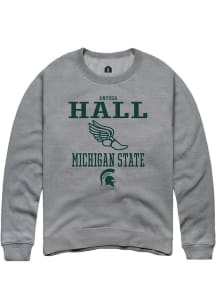 Anyssa Hall Rally Mens Graphite Michigan State Spartans NIL Sport Icon Crew Sweatshirt