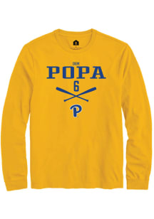 Dom Popa  Pitt Panthers Gold Rally NIL Sport Icon Long Sleeve T Shirt