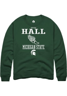 Anyssa Hall Rally Mens Green Michigan State Spartans NIL Sport Icon Crew Sweatshirt