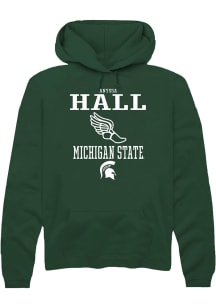 Anyssa Hall Rally Mens Green Michigan State Spartans NIL Sport Icon Hooded Sweatshirt