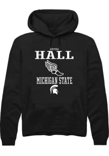 Anyssa Hall Rally Mens Black Michigan State Spartans NIL Sport Icon Hooded Sweatshirt
