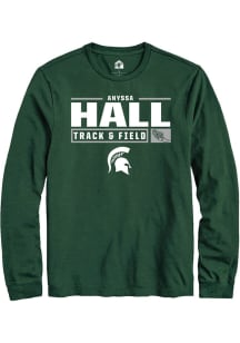 Anyssa Hall Rally Mens Green Michigan State Spartans NIL Stacked Box Tee