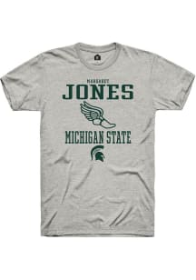 Margaret Jones Ash Michigan State Spartans NIL Sport Icon Short Sleeve T Shirt