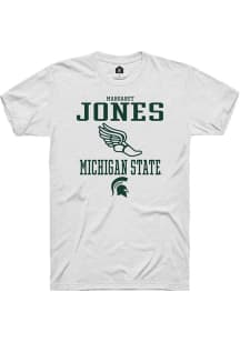 Margaret Jones White Michigan State Spartans NIL Sport Icon Short Sleeve T Shirt