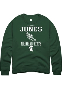 Margaret Jones Rally Mens Green Michigan State Spartans NIL Sport Icon Crew Sweatshirt