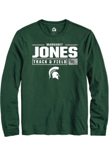 Margaret Jones Rally Mens Green Michigan State Spartans NIL Stacked Box Tee