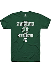 Karolina Staniszewska  Michigan State Spartans Green Rally NIL Sport Icon Short Sleeve T Shirt