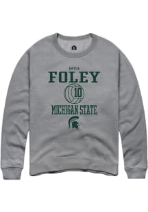 Kayla Foley Rally Mens Graphite Michigan State Spartans NIL Sport Icon Crew Sweatshirt
